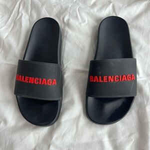 Men’s Balenciaga Black Pool Slides